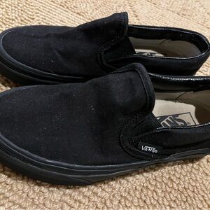 Vans Kids Black Slip-On Sneakers